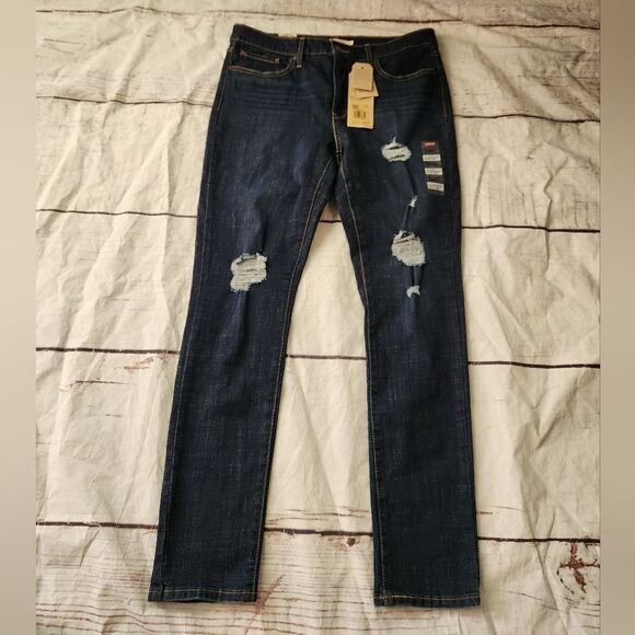 Levi's 311 Shaping Skinny Distressed Jeans Size 14 NWT - Picture 1 of 4